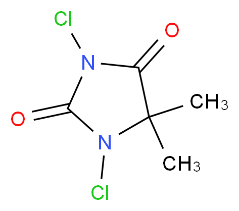 1,3-二氯-5,5-二甲基海因_分子结构_CAS_118-52-5)