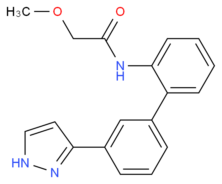 2-methoxy-N-[3'-(1H-pyrazol-3-yl)-2-biphenylyl]acetamide_分子结构_CAS_)