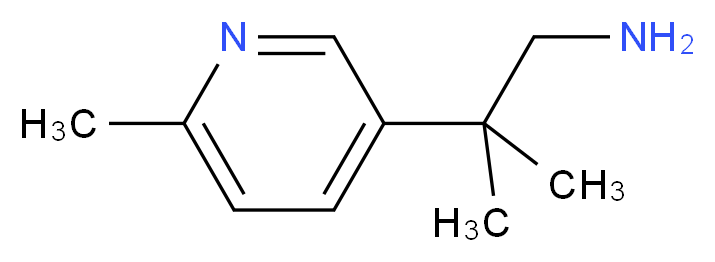 2-methyl-2-(6-methylpyridin-3-yl)propan-1-amine_分子结构_CAS_1060806-38-3