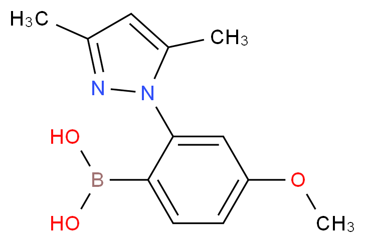 [2-(3,5-dimethyl-1H-pyrazol-1-yl)-4-methoxyphenyl]boronic acid_分子结构_CAS_1287753-37-0)