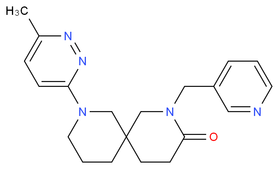 8-(6-methyl-3-pyridazinyl)-2-(3-pyridinylmethyl)-2,8-diazaspiro[5.5]undecan-3-one_分子结构_CAS_)