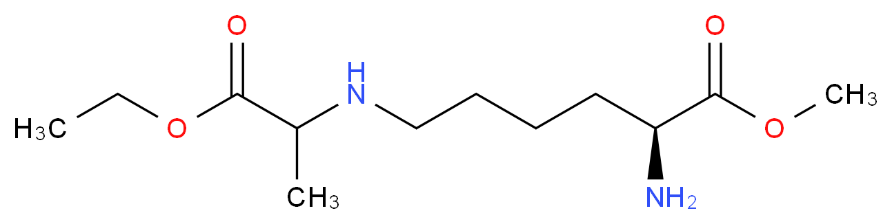 methyl (2S)-2-amino-6-[(1-ethoxy-1-oxopropan-2-yl)amino]hexanoate_分子结构_CAS_103954-36-5