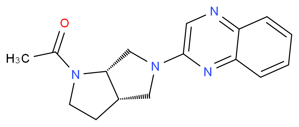 2-[(3aS,6aS)-1-acetylhexahydropyrrolo[3,4-b]pyrrol-5(1H)-yl]quinoxaline_分子结构_CAS_)