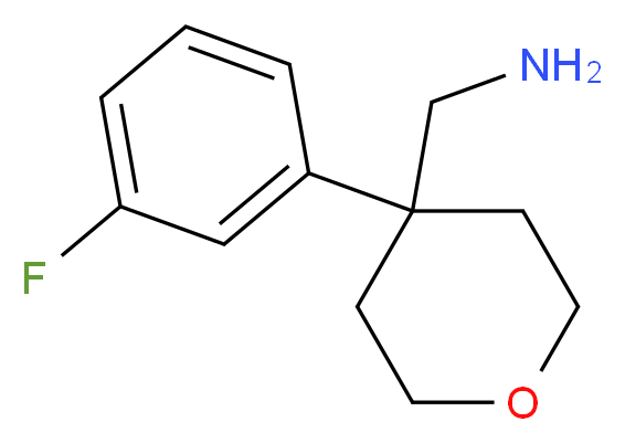 [4-(3-fluorophenyl)oxan-4-yl]methanamine_分子结构_CAS_943109-41-9