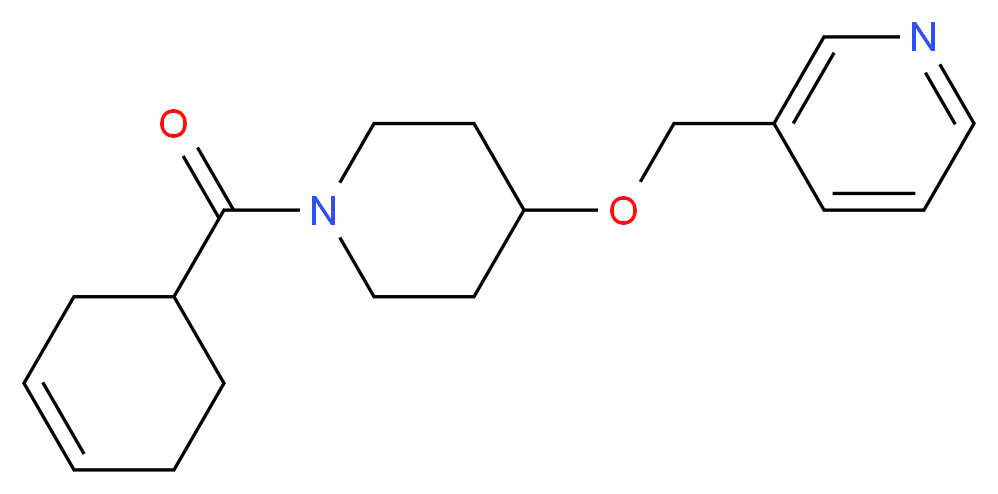 3-({[1-(3-cyclohexen-1-ylcarbonyl)-4-piperidinyl]oxy}methyl)pyridine_分子结构_CAS_)