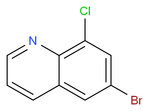 6-Bromo-8-chloroquinoline_分子结构_CAS_16567-13-8)