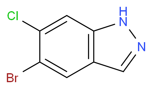 5-bromo-6-chloro-1H-indazole_分子结构_CAS_1260382-77-1