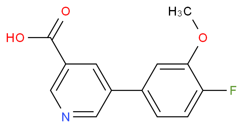 5-(4-Fluoro-3-methoxyphenyl)nicotinic acid_分子结构_CAS_1261934-09-1)