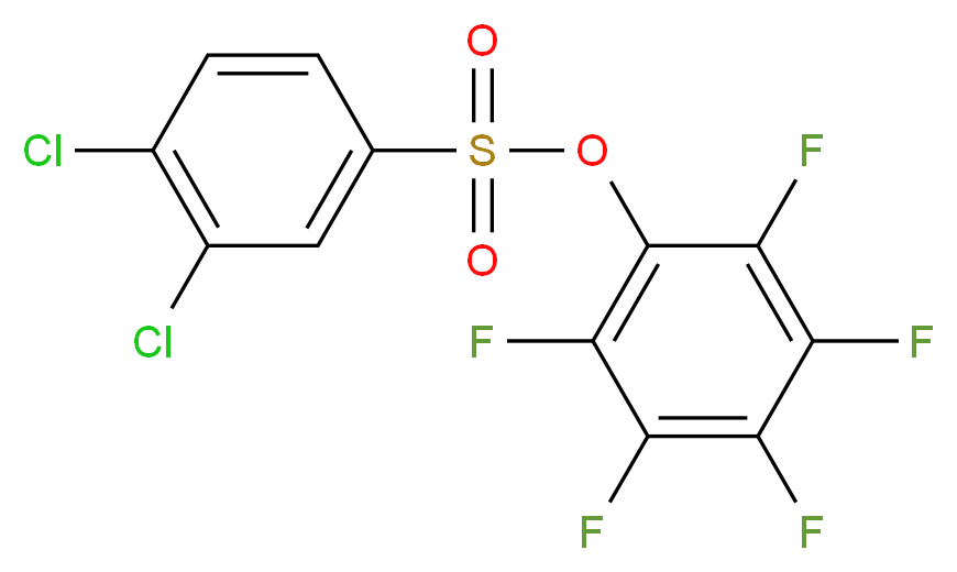 2,3,4,5,6-Pentafluorophenyl 3,4-dichlorobenzenesulphonate_分子结构_CAS_)