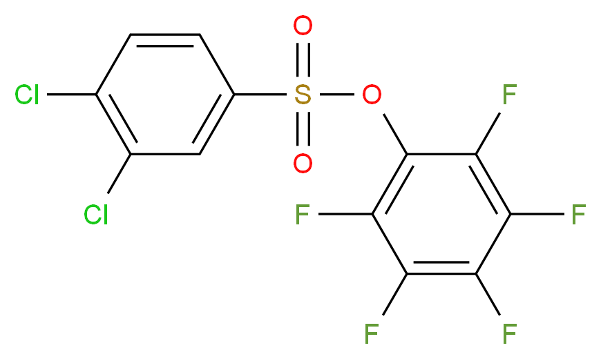 2,3,4,5,6-Pentafluorophenyl 3,4-dichlorobenzenesulfonate_分子结构_CAS_)