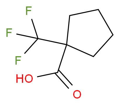 1-(三氟甲基)环戊烷-1-甲酸_分子结构_CAS_277756-44-2)