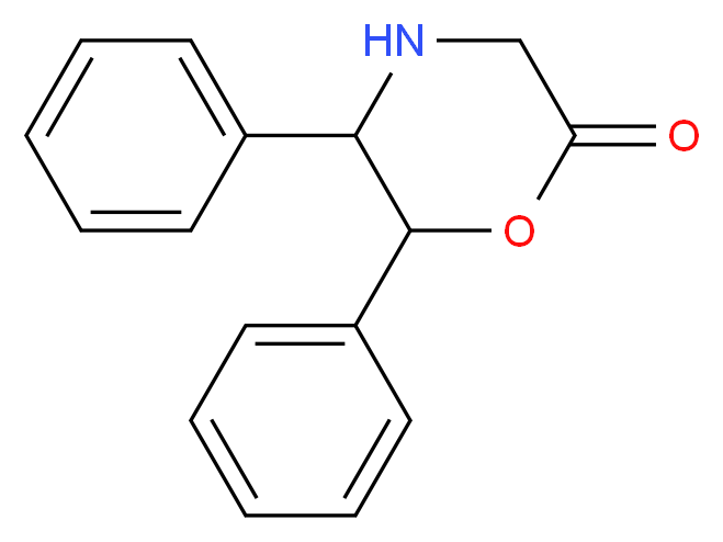 5,6-diphenylmorpholin-2-one_分子结构_CAS_19180-79-1