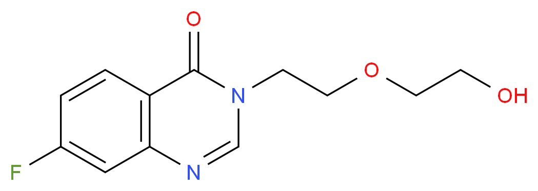 7-fluoro-3-[2-(2-hydroxyethoxy)ethyl]quinazolin-4(3H)-one_分子结构_CAS_)