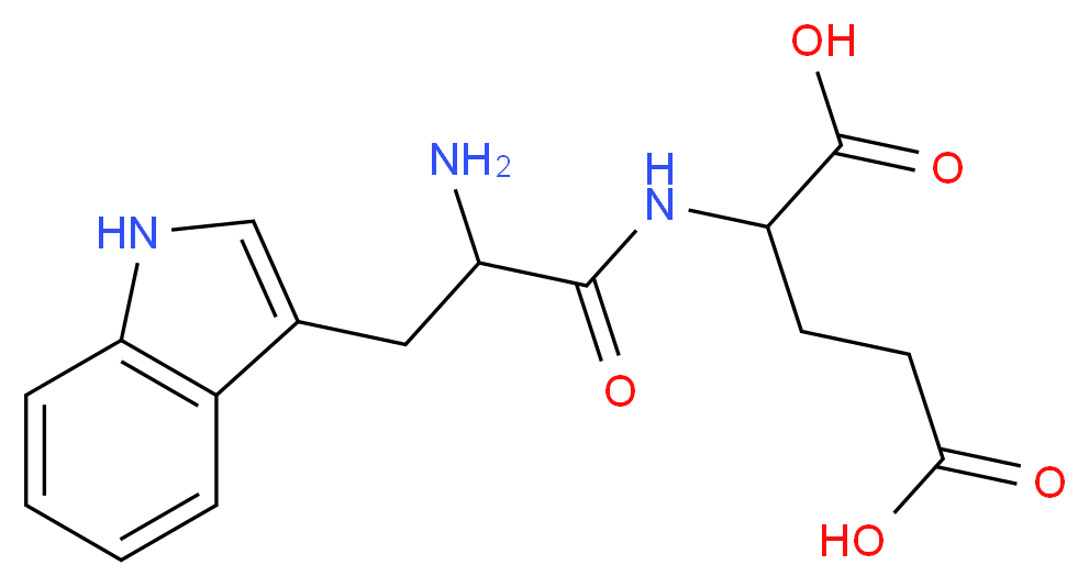 2-[2-amino-3-(1H-indol-3-yl)propanamido]pentanedioic acid_分子结构_CAS_36099-95-3