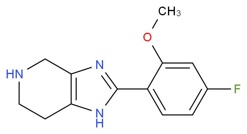 2-(4-fluoro-2-methoxyphenyl)-4,5,6,7-tetrahydro-1H-imidazo[4,5-c]pyridine_分子结构_CAS_)