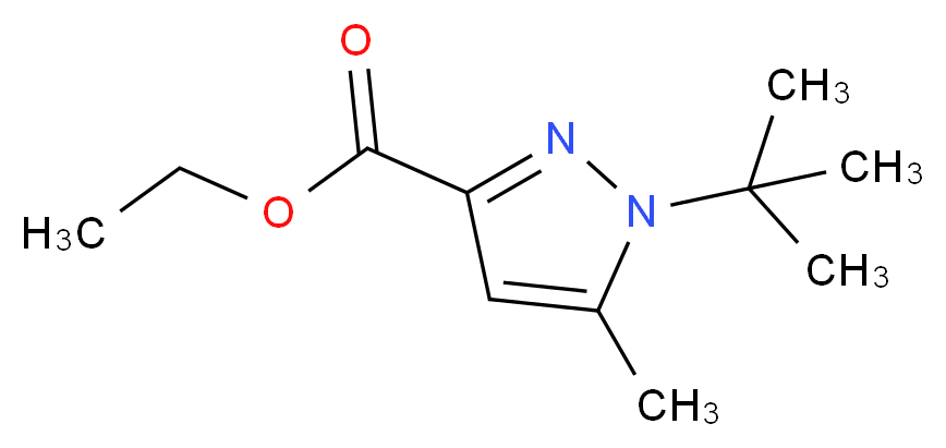 Ethyl 1-tert-butyl-5-methyl-1H-pyrazole-3-carboxylate_分子结构_CAS_519056-54-3)