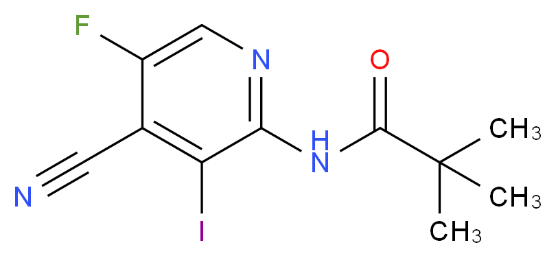 N-(4-Cyano-5-fluoro-3-iodopyridin-2-yl)pivalamide_分子结构_CAS_)