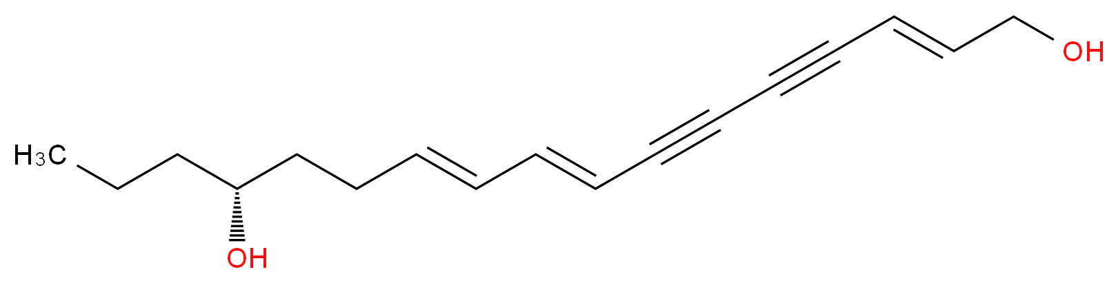 (2E,8E,10E,14R)-heptadeca-2,8,10-trien-4,6-diyne-1,14-diol_分子结构_CAS_20311-78-8