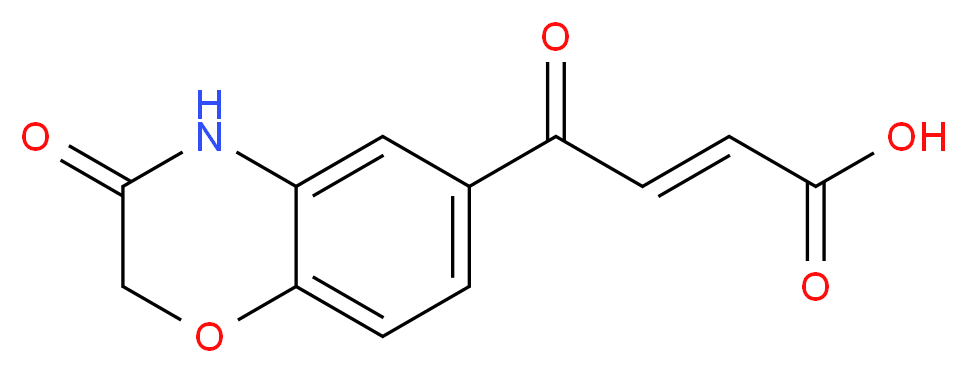 (2E)-4-oxo-4-(3-oxo-3,4-dihydro-2H-1,4-benzoxazin-6-yl)but-2-enoic acid_分子结构_CAS_26518-87-6