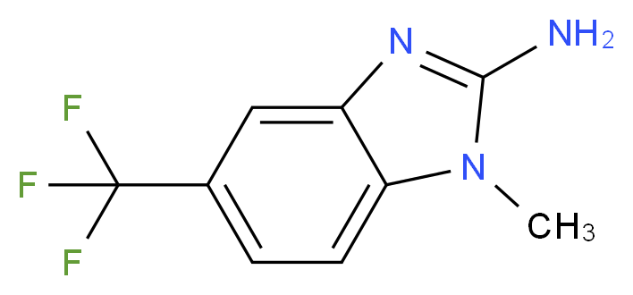 1-methyl-5-(trifluoromethyl)-1H-1,3-benzodiazol-2-amine_分子结构_CAS_945023-32-5