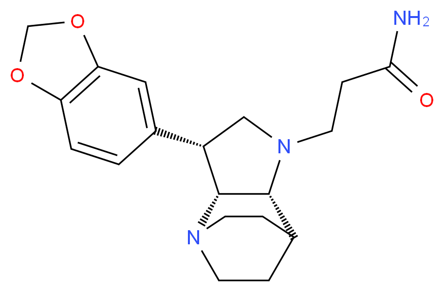 3-[(3R*,3aR*,7aR*)-3-(1,3-benzodioxol-5-yl)hexahydro-4,7-ethanopyrrolo[3,2-b]pyridin-1(2H)-yl]propanamide_分子结构_CAS_)