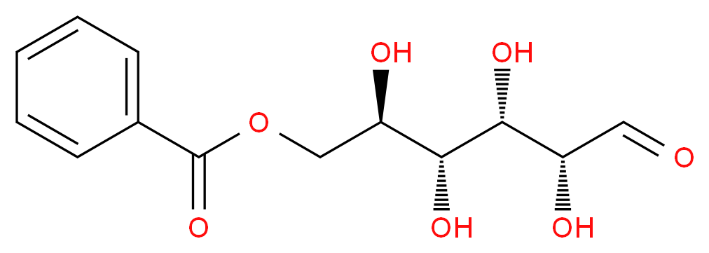 (2R,3R,4S,5R)-2,3,4,5-tetrahydroxy-6-oxohexyl benzoate_分子结构_CAS_58871-05-9