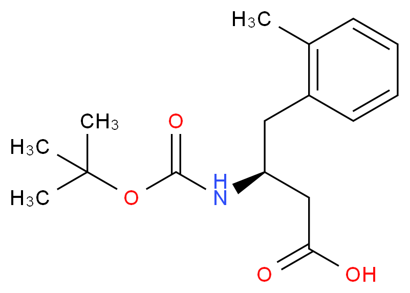 Boc-(S)-3-amino-4-(2-methylphenyl)-butyric acid_分子结构_CAS_270062-90-3)