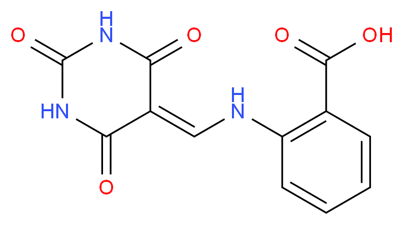 2-(((2,4,6-trioxo-3,5-diazaperhydroinylidene)methyl)amino)benzoic acid_分子结构_CAS_)