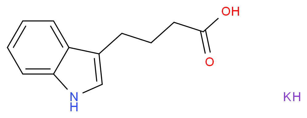 4-(1H-indol-3-yl)butanoic acid potassium_分子结构_CAS_60096-23-3