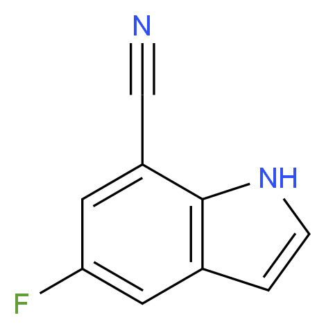 5-fluoro-1H-indole-7-carbonitrile_分子结构_CAS_883500-80-9