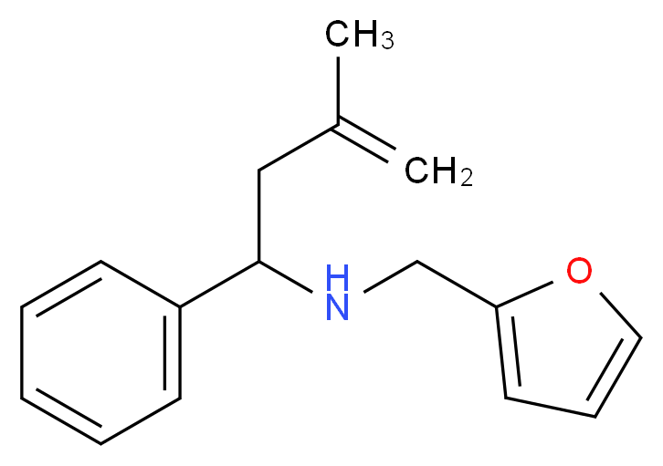 Furan-2-ylmethyl-(3-methyl-1-phenyl-but-3-enyl)-amine_分子结构_CAS_436096-86-5)