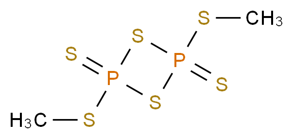 bis(methylsulfanyl)-1,3,2λ<sup>5</sup>,4λ<sup>5</sup>-dithiadiphosphetane-2,4-dithione_分子结构_CAS_82737-61-9