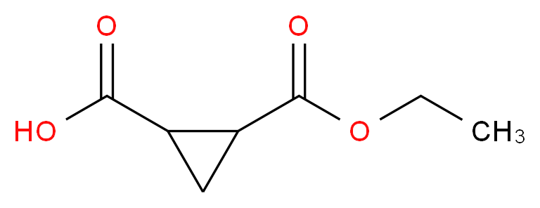 2-(ethoxycarbonyl)cyclopropane-1-carboxylic acid_分子结构_CAS_167113-73-7