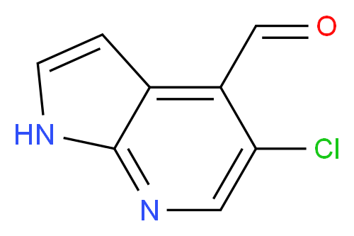 5-Chloro-1H-pyrrolo[2,3-b]pyridine-4-carbaldehyde_分子结构_CAS_)