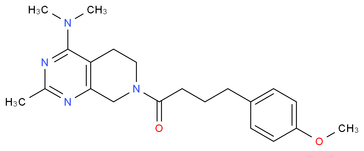 7-[4-(4-methoxyphenyl)butanoyl]-N,N,2-trimethyl-5,6,7,8-tetrahydropyrido[3,4-d]pyrimidin-4-amine_分子结构_CAS_)