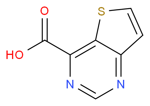 thieno[3,2-d]pyrimidine-4-carboxylic acid_分子结构_CAS_1029144-49-7