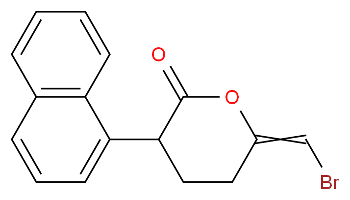 6-(bromomethylidene)-3-(naphthalen-1-yl)oxan-2-one_分子结构_CAS_88070-98-8