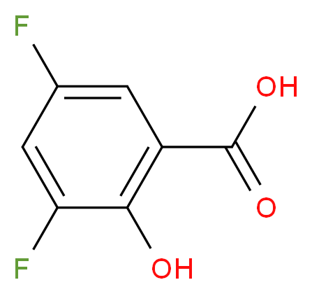 3,5-Difluoro-2-hydroxybenzoic acid_分子结构_CAS_84376-20-5)