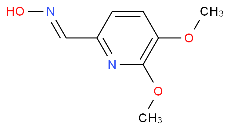 (E)-N-[(5,6-dimethoxypyridin-2-yl)methylidene]hydroxylamine_分子结构_CAS_1138443-95-4