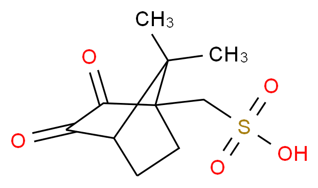 {7,7-dimethyl-2,3-dioxobicyclo[2.2.1]heptan-1-yl}methanesulfonic acid_分子结构_CAS_73413-79-3