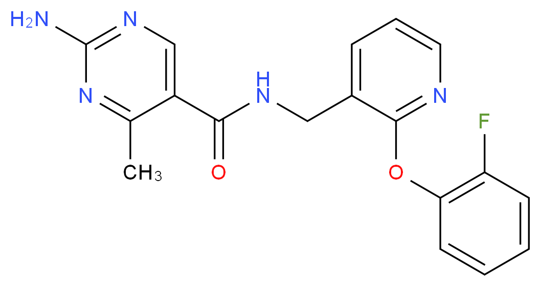 2-amino-N-{[2-(2-fluorophenoxy)pyridin-3-yl]methyl}-4-methylpyrimidine-5-carboxamide_分子结构_CAS_)