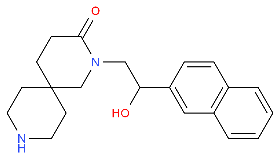 2-[2-hydroxy-2-(2-naphthyl)ethyl]-2,9-diazaspiro[5.5]undecan-3-one_分子结构_CAS_)