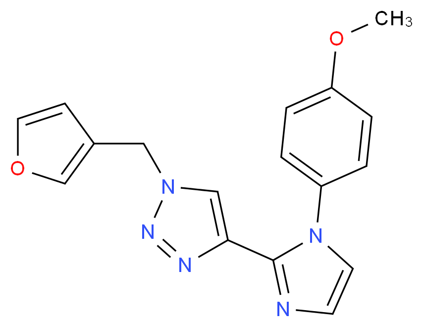 1-(3-furylmethyl)-4-[1-(4-methoxyphenyl)-1H-imidazol-2-yl]-1H-1,2,3-triazole_分子结构_CAS_)