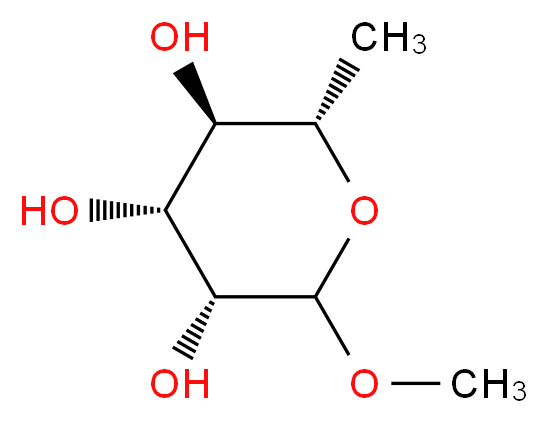 Methyl-L-rhamnopyranoside_分子结构_CAS_63864-94-8)