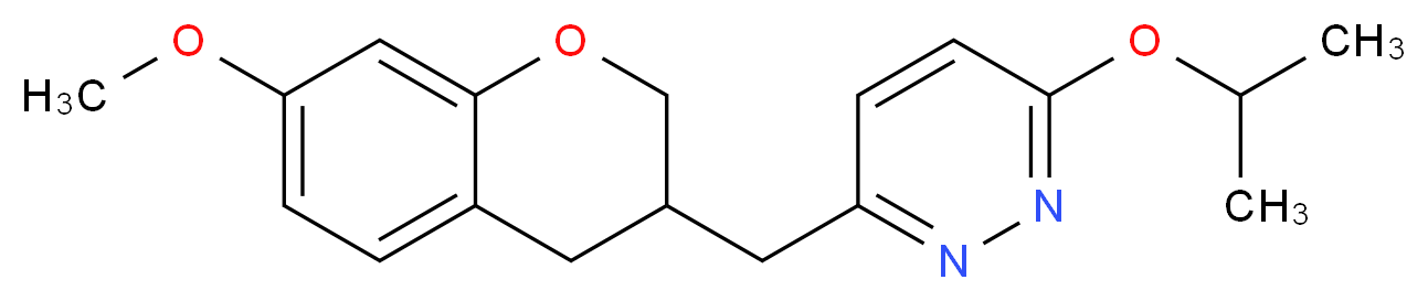 3-isopropoxy-6-[(7-methoxy-3,4-dihydro-2H-chromen-3-yl)methyl]pyridazine_分子结构_CAS_)