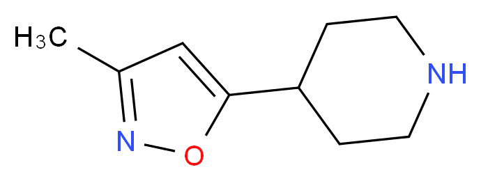 4-(3-Methyl-5-isoxazolyl)piperidine_分子结构_CAS_)