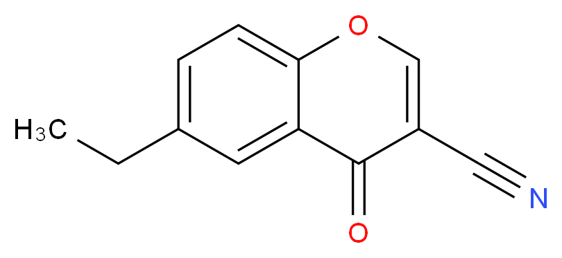 3-氰基-6-乙基色酮_分子结构_CAS_50743-19-6)