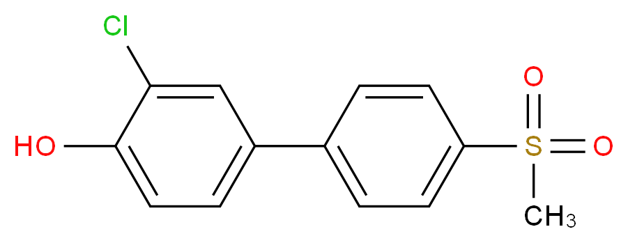 3-Chloro-4'-(methylsulfonyl)-[1,1'-biphenyl]-4-ol_分子结构_CAS_1261991-24-5)