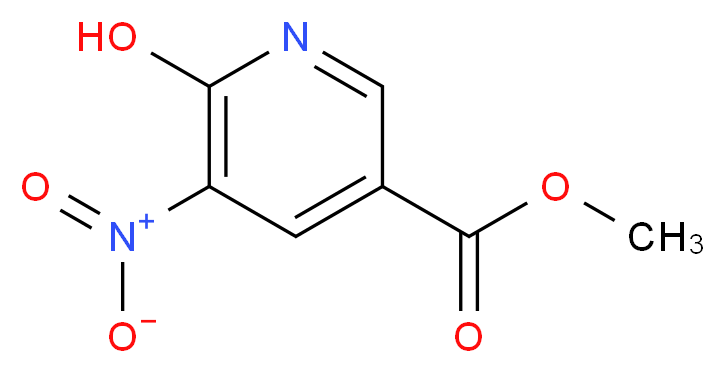 6-羟基-5-硝基吡啶-3-甲酸甲酯_分子结构_CAS_222970-61-8)