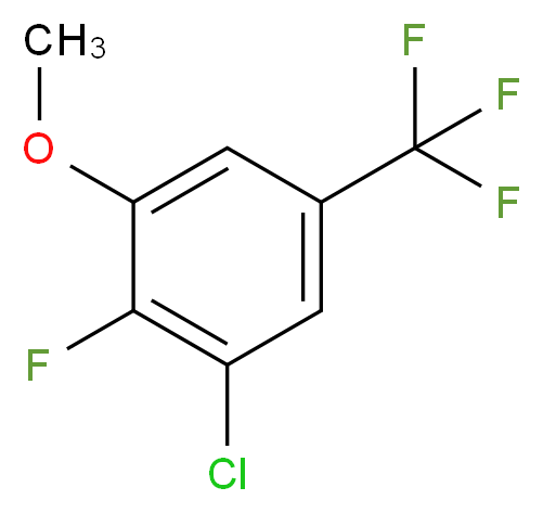 3-Chloro-2-fluoro-5-(trifluoromethyl)anisole_分子结构_CAS_)